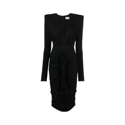 Ruffled Mid-Length Dress