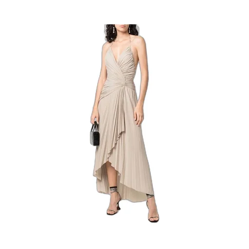 Draped Asymmetric Halterneck Dress