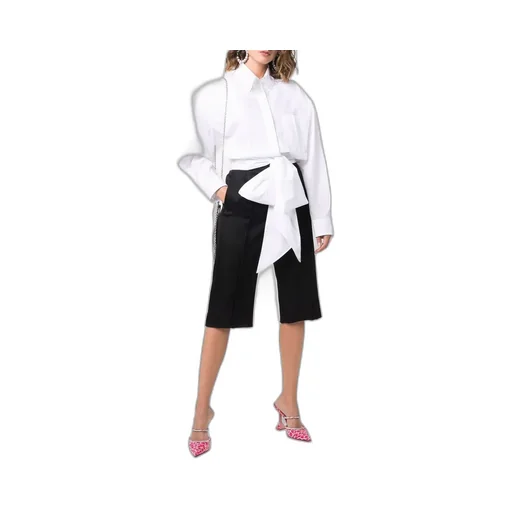 Tied-Waist Cotton Shirt