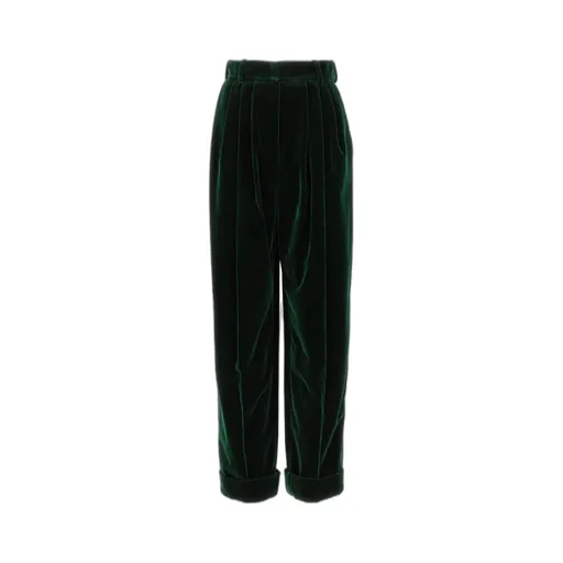 High-Waist Wide-Leg Paillette-Embellished Trousers