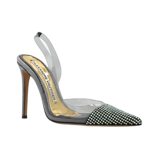 Amber Embellished Slingback Pumps