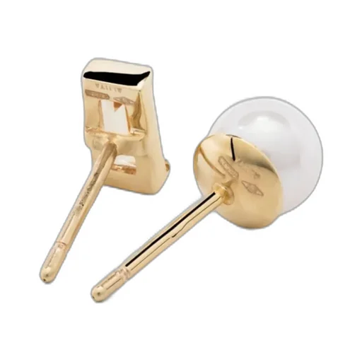 Mono Perla Baguette Citrine And Pearl Earrings