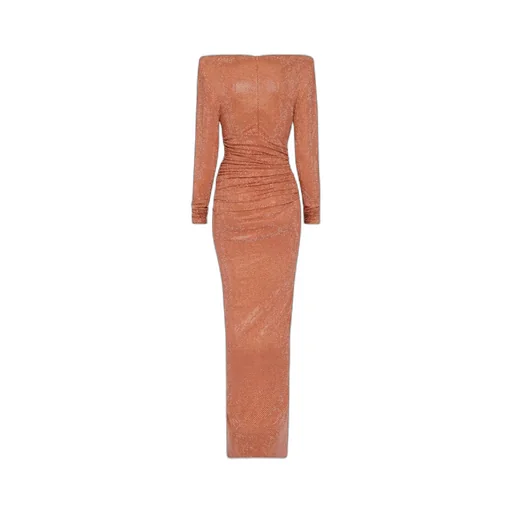 Crystal V-Neck Long Dress