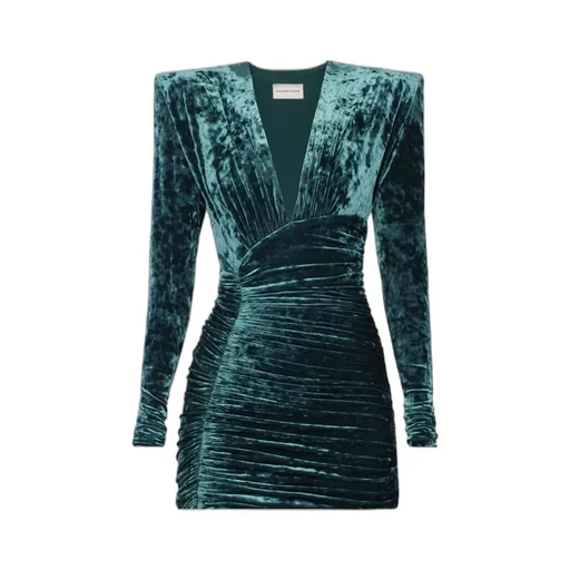 Draped Velvet Dress