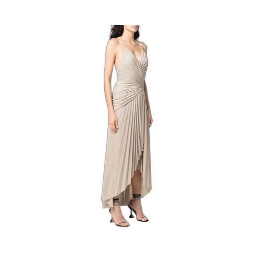 Draped Asymmetric Halterneck Dress