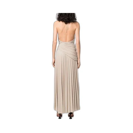 Draped Asymmetric Halterneck Dress