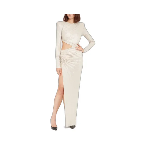 Long-Sleeved Round-Necked Dress