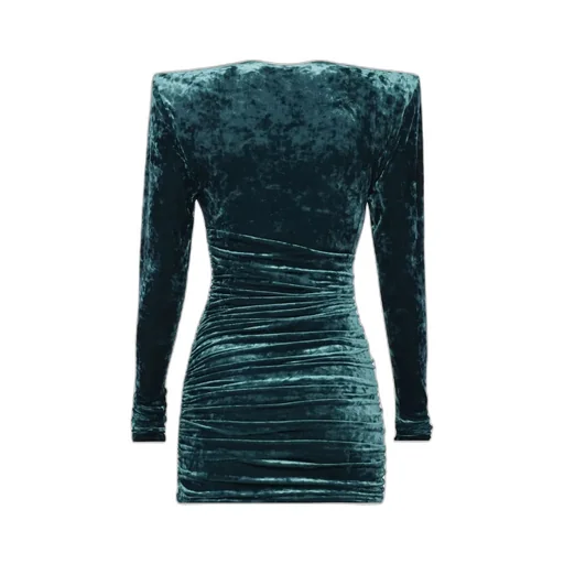 Draped Velvet Dress