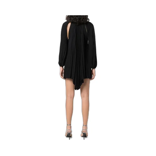 Crystal-Embellished Pleated Mini Dress