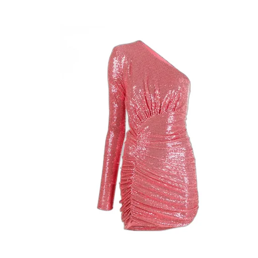 One-Shoulder Asymmetric Mini Dress
