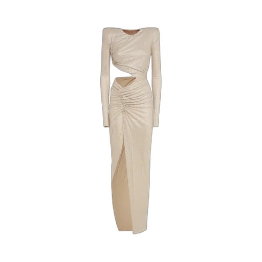 Long-Sleeved Round-Necked Dress