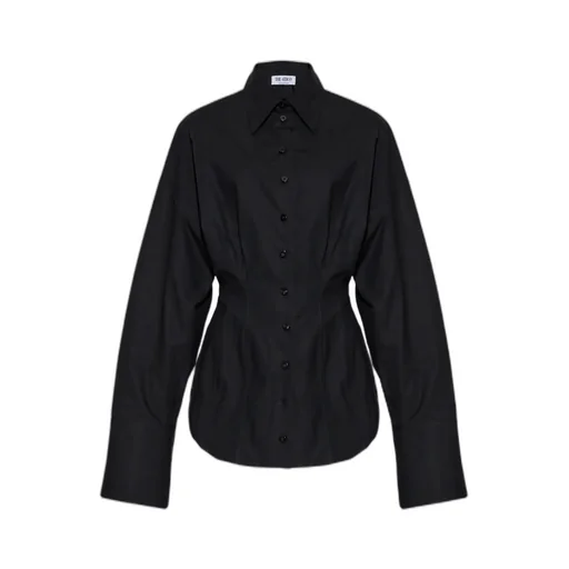 Curved Hem Buttoned Shirt