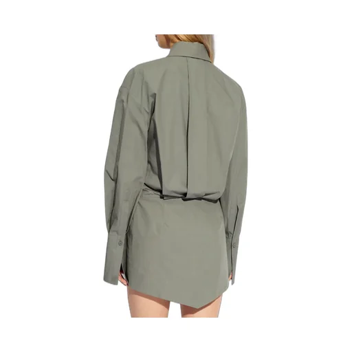 Asymmetric Mini Shirt Dress