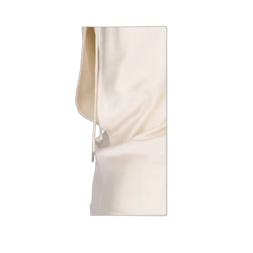 Ruched Neck Drawstring Midi Dress