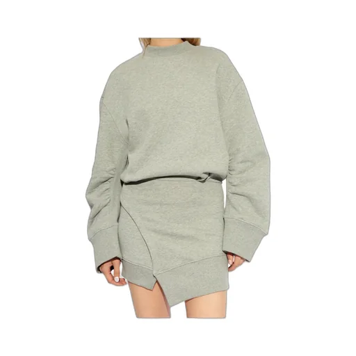 Asymmetric Crewneck Mini Dress