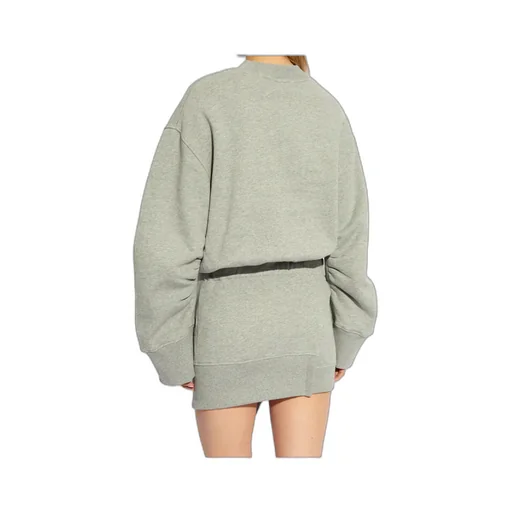 Asymmetric Crewneck Mini Dress