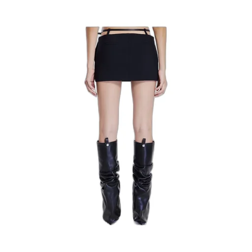 Crepe Stretch Mini Skirt