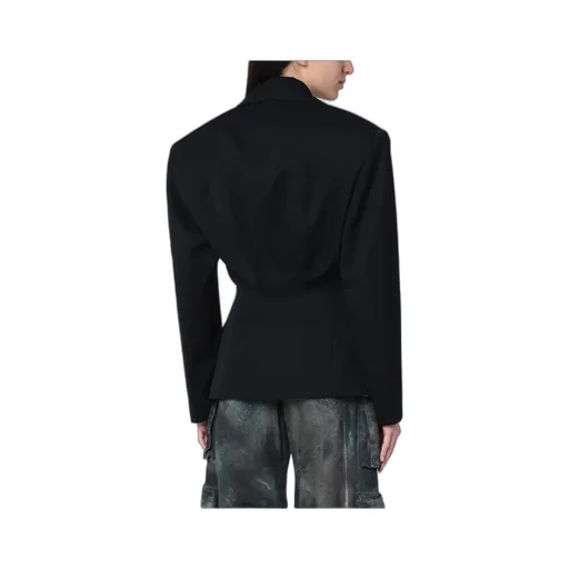 Single-Breasted Gabardine Blazer