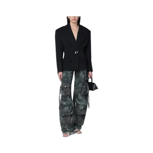 Single-Breasted Gabardine Blazer