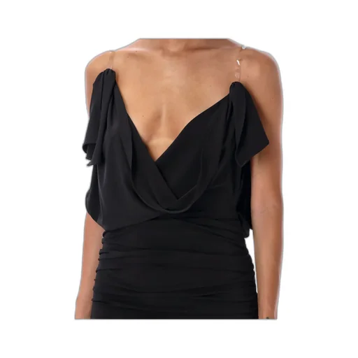 Ruched Satin Maxi Dress