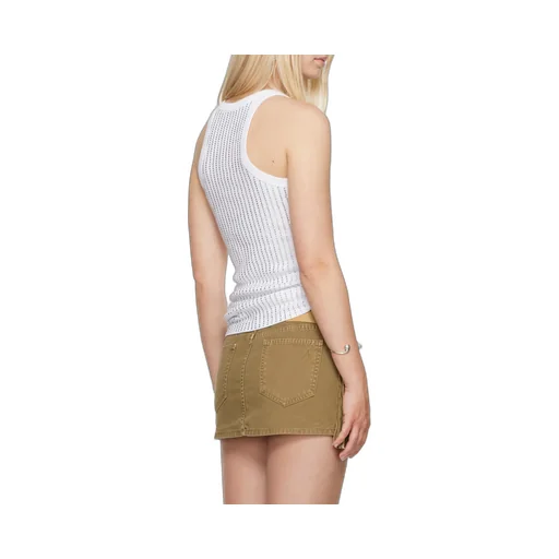Rhinestone-Embellished Cotton Tank Top