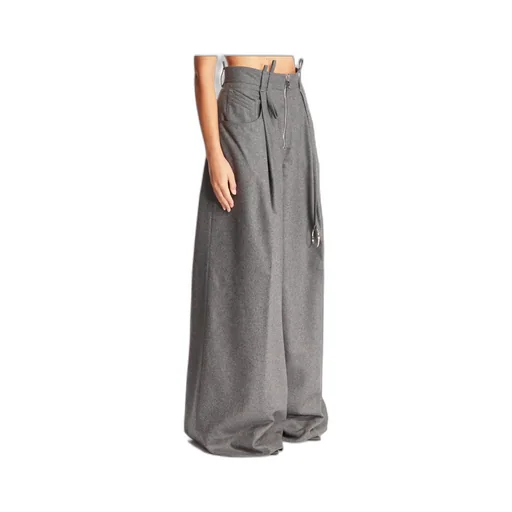 High-Waisted Wide-Leg Trousers