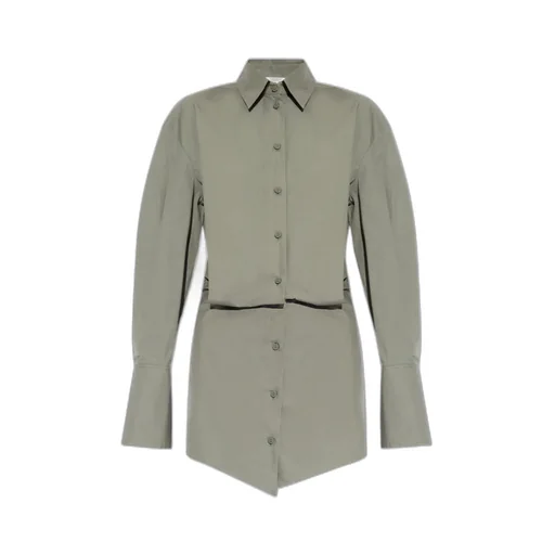 Asymmetric Mini Shirt Dress
