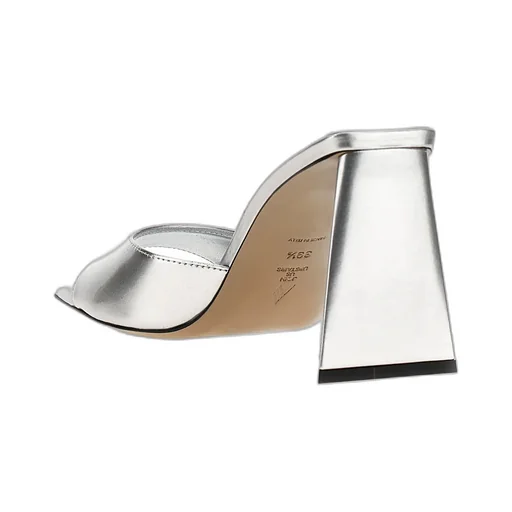 Devon Square-Toe Metallic Mules