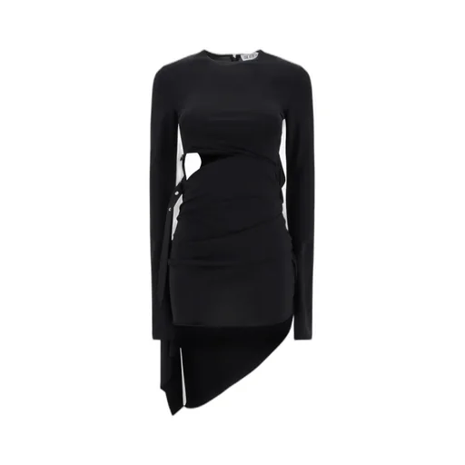 Cut-Out Detailed Asymmetric Mini Dress