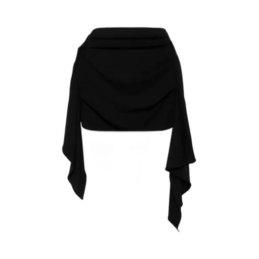 Draped Jersey Mini Skirt