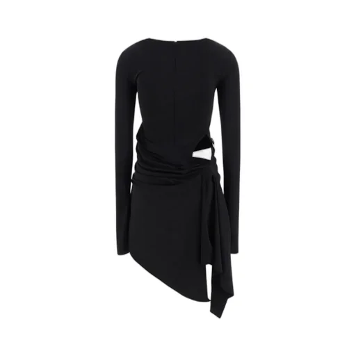 Cut-Out Detailed Asymmetric Mini Dress