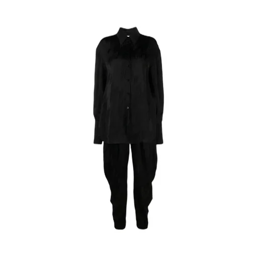 Logo Jacquard Long-Sleeved Jumpsuit