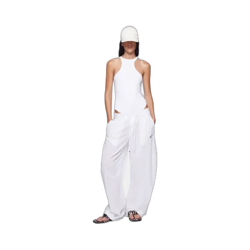 Logo-Embroidered Semi-Sheer Trousers