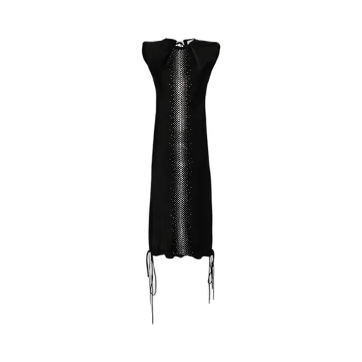 Rhinestone-Embellished Midi Dress