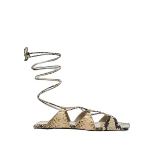 Renee Embossed Strapped Sandals