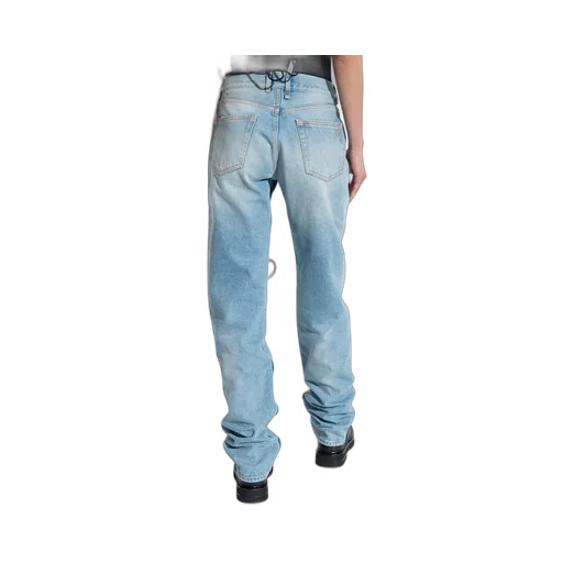 Ring Embellished Tapered Leg Jeans