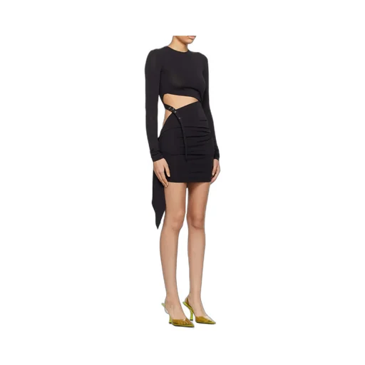 Cut-Out Detailed Asymmetric Mini Dress