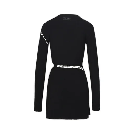 Ribbed-Knit Minidress With Cut-Outs