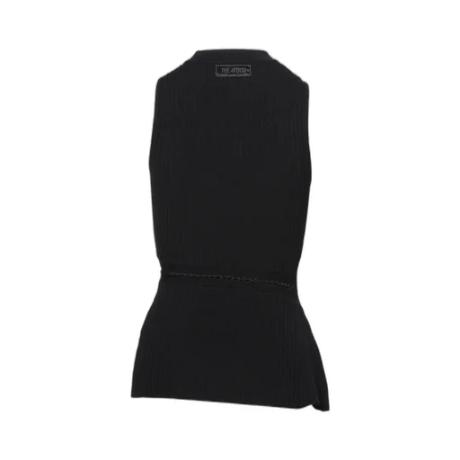 Cut-Out Ribbed-Knit Tank Top