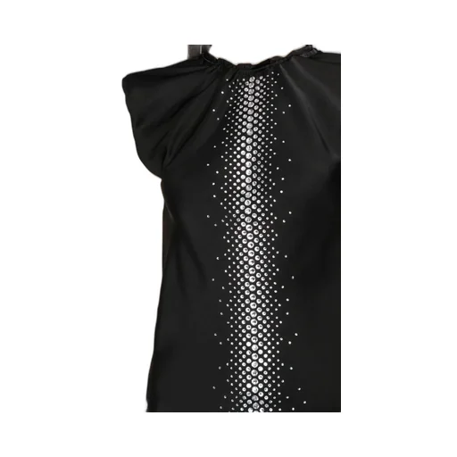 Rhinestone-Embellished Midi Dress