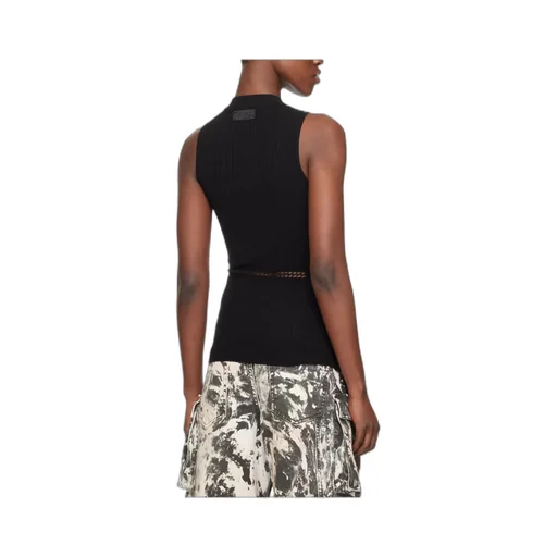 Cut-Out Ribbed-Knit Tank Top