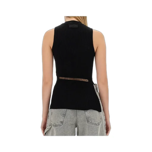 Cut-Out Ribbed Sleeveless Top