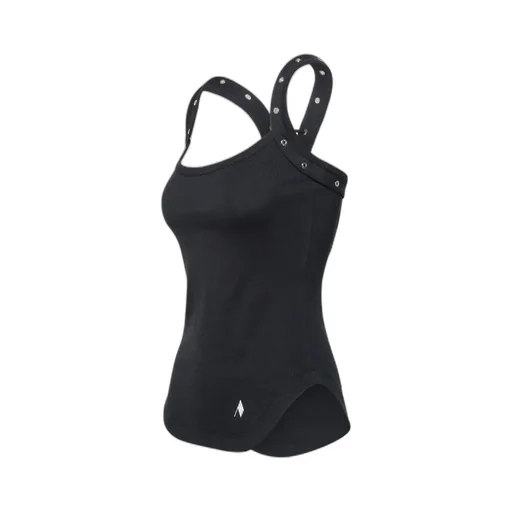 Lacci Logo Embroidered Lace-Up Tank Top