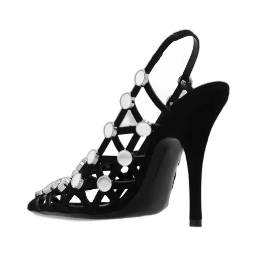 Grid Pointed Toe Pumps