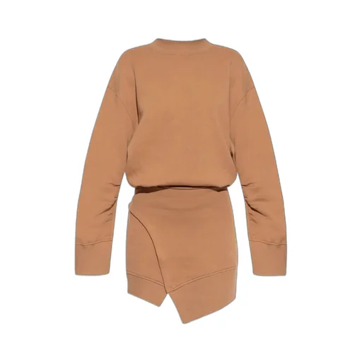 Drop Shoulder Asymmetric Mini Dress