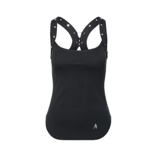 Lacci Logo Embroidered Lace-Up Tank Top