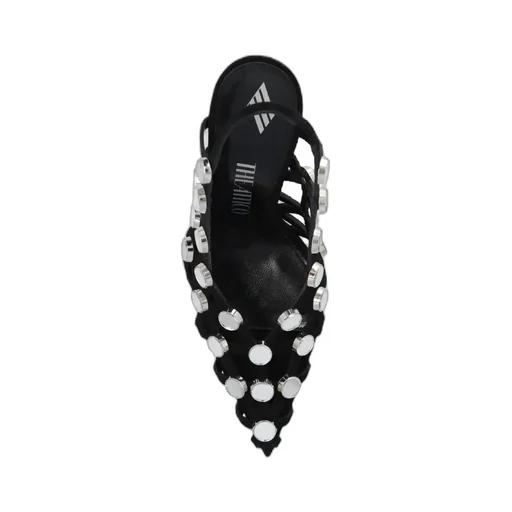 Grid Pointed Toe Pumps