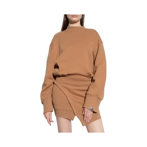 Drop Shoulder Asymmetric Mini Dress