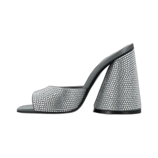 Square-Headed High-Heeled Sandals