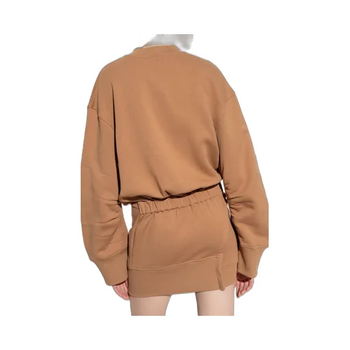Drop Shoulder Asymmetric Mini Dress
